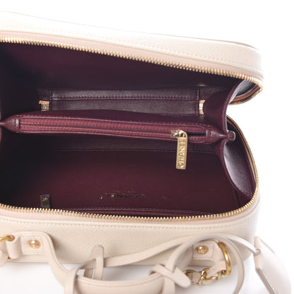 Chanel Caviar Quilted Medium CC Filigree Vanity Case Light Beige 5 of 9