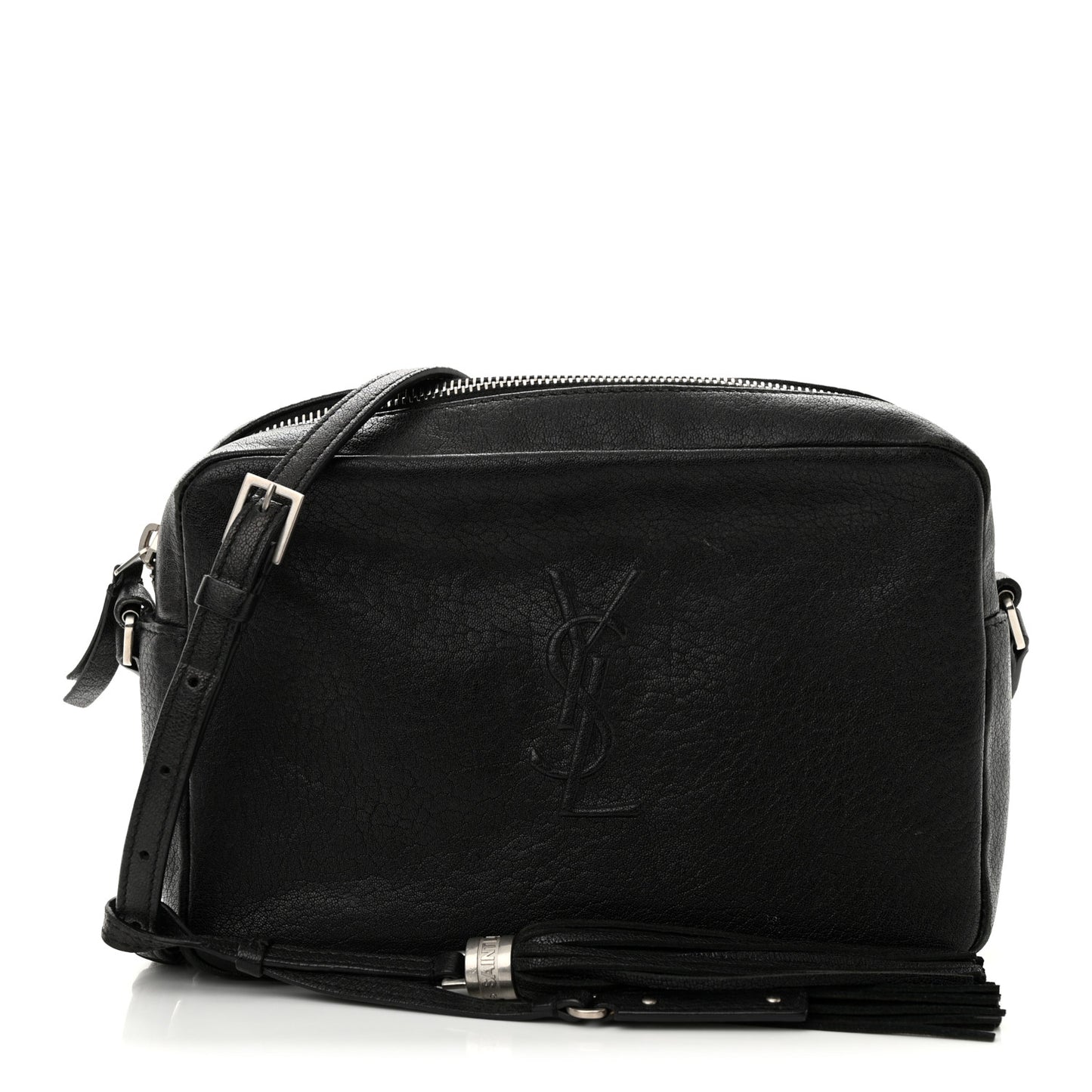 Lambskin Monogram Small Lou Camera Bag Black
