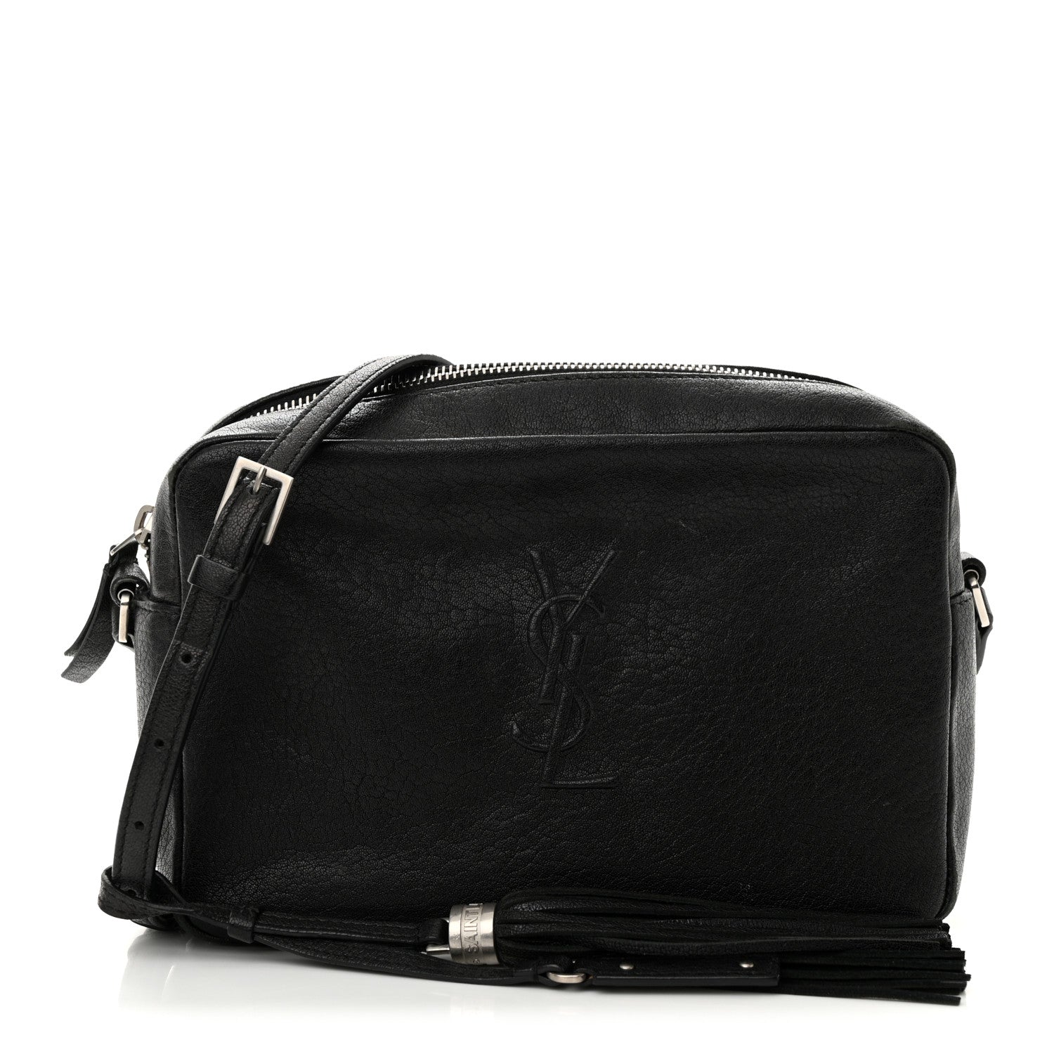 Saint Laurent Lambskin Monogram Small Lou Camera Bag Black 1 of 15