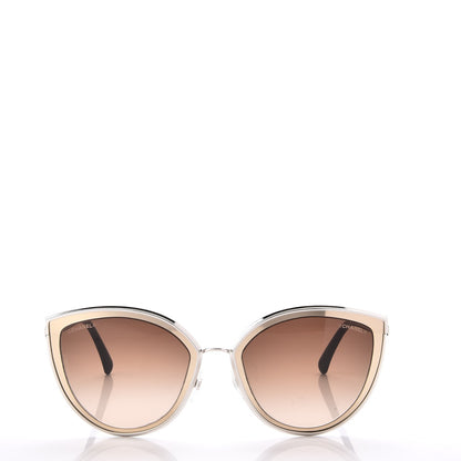 Chanel Metal Cat Eye Sunglasses 4222 Gold 2 of 7