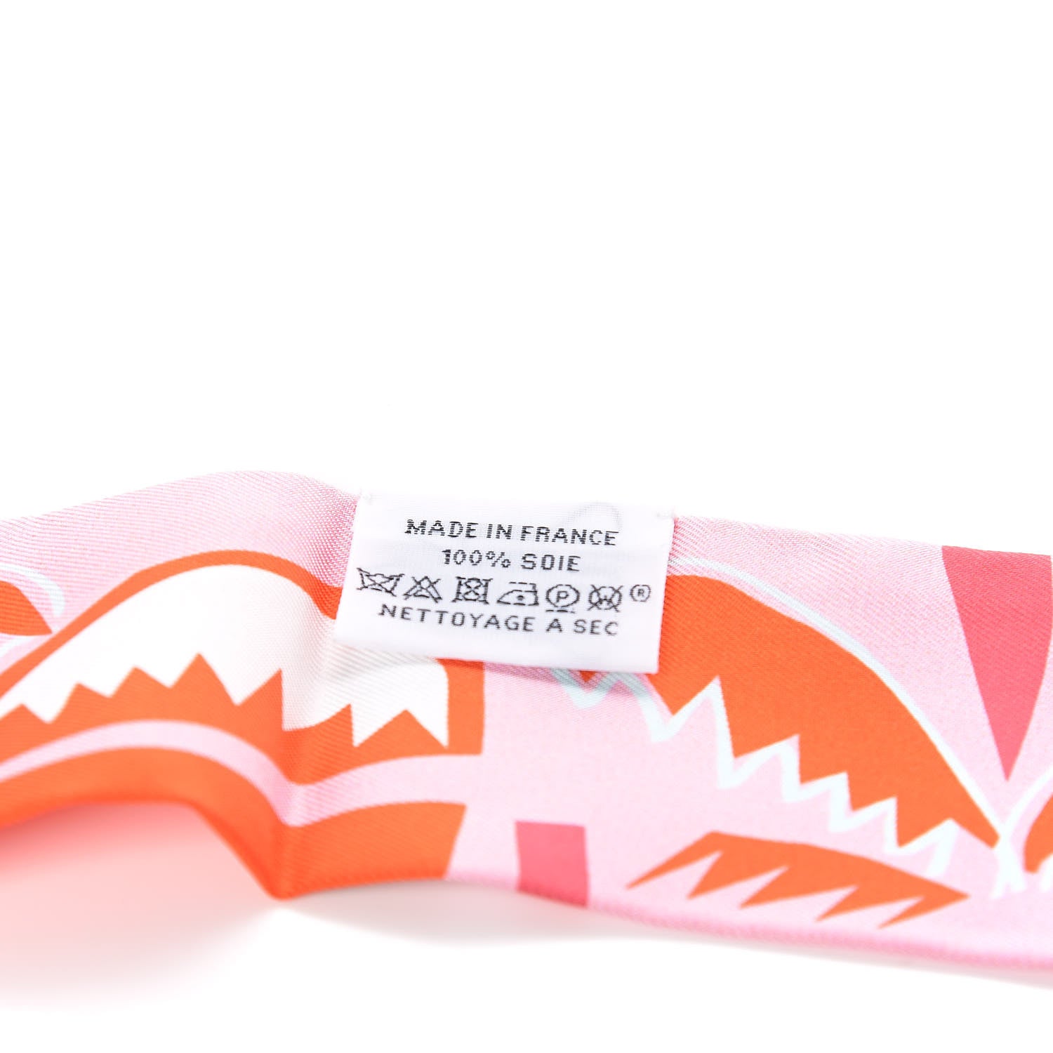 Hermes Silk Sea Surf and Fun Twilly Rose Vermillon Menthol 3 of 4