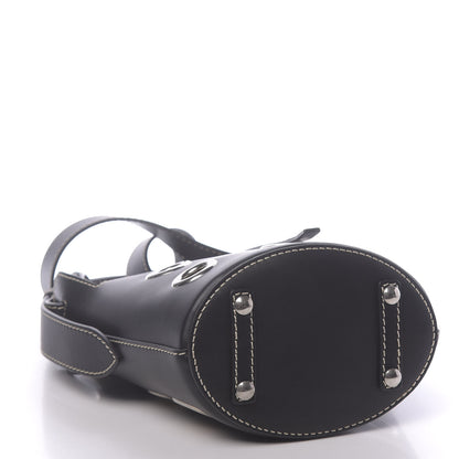Burberry Calfskin Grommet Mini Bucket Bag Black 5 of 14
