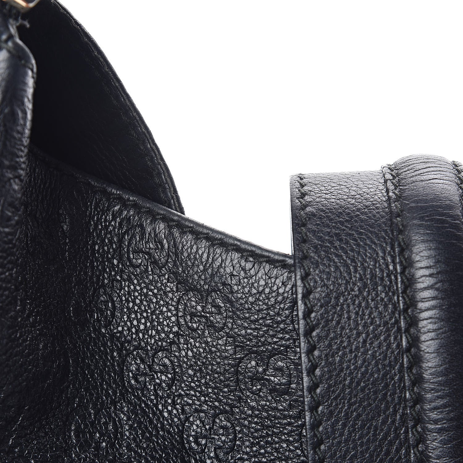 Gucci Guccissima Large New Ladies Web Hobo Black 12 of 15