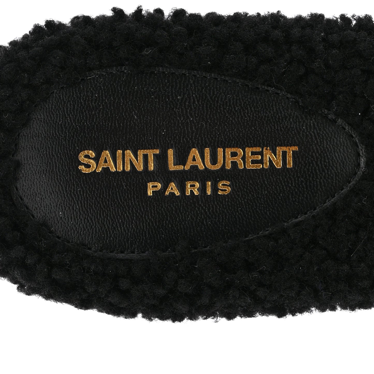 Shearling Tribute Flat Mules 38.5 Black