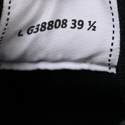 Chanel Grained Calfskin Fabric Womens Logo Sneakers 39.5 White Black 8 of 11