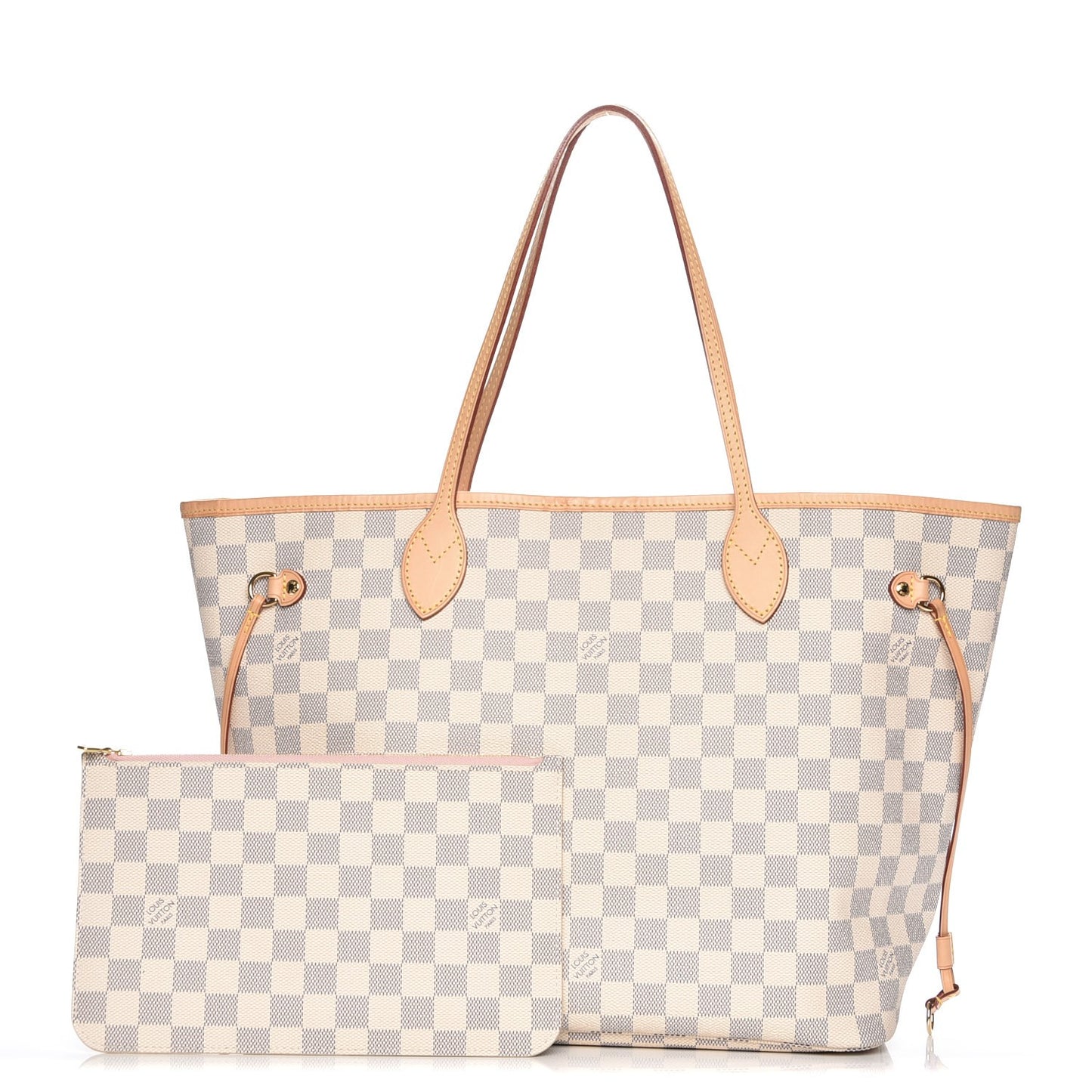 Damier Azur Neo Neverfull MM Rose Ballerine