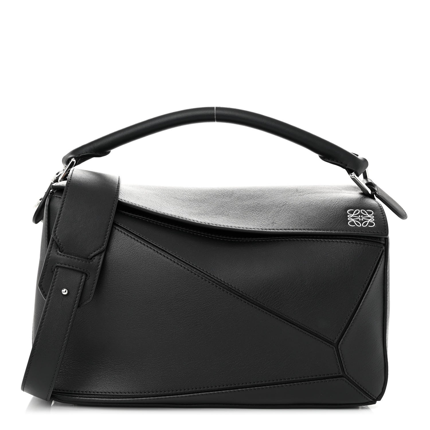Loewe Calfskin Medium Puzzle Bag Black 1 of 9