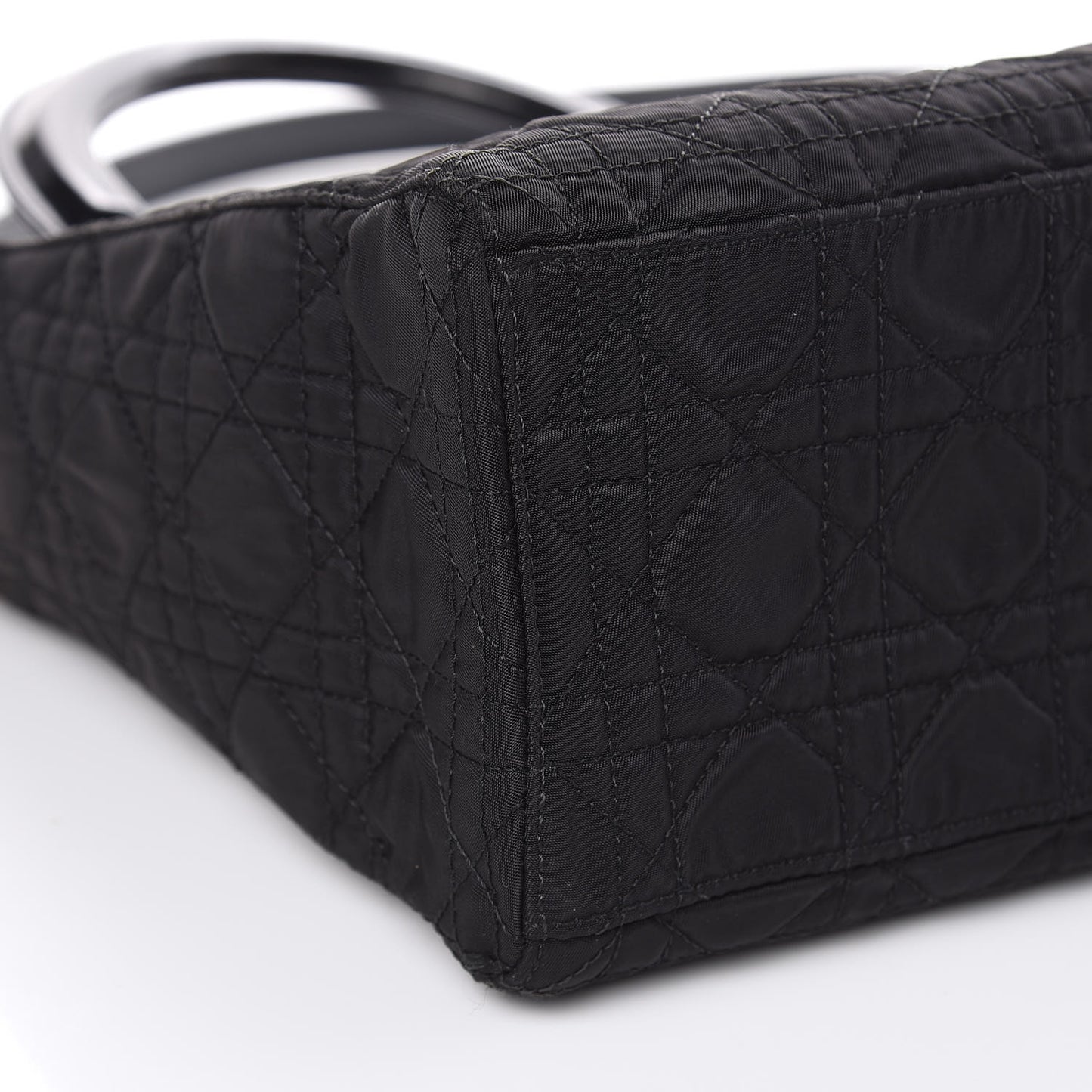 Nylon Cannage Medium Lady Dior Black