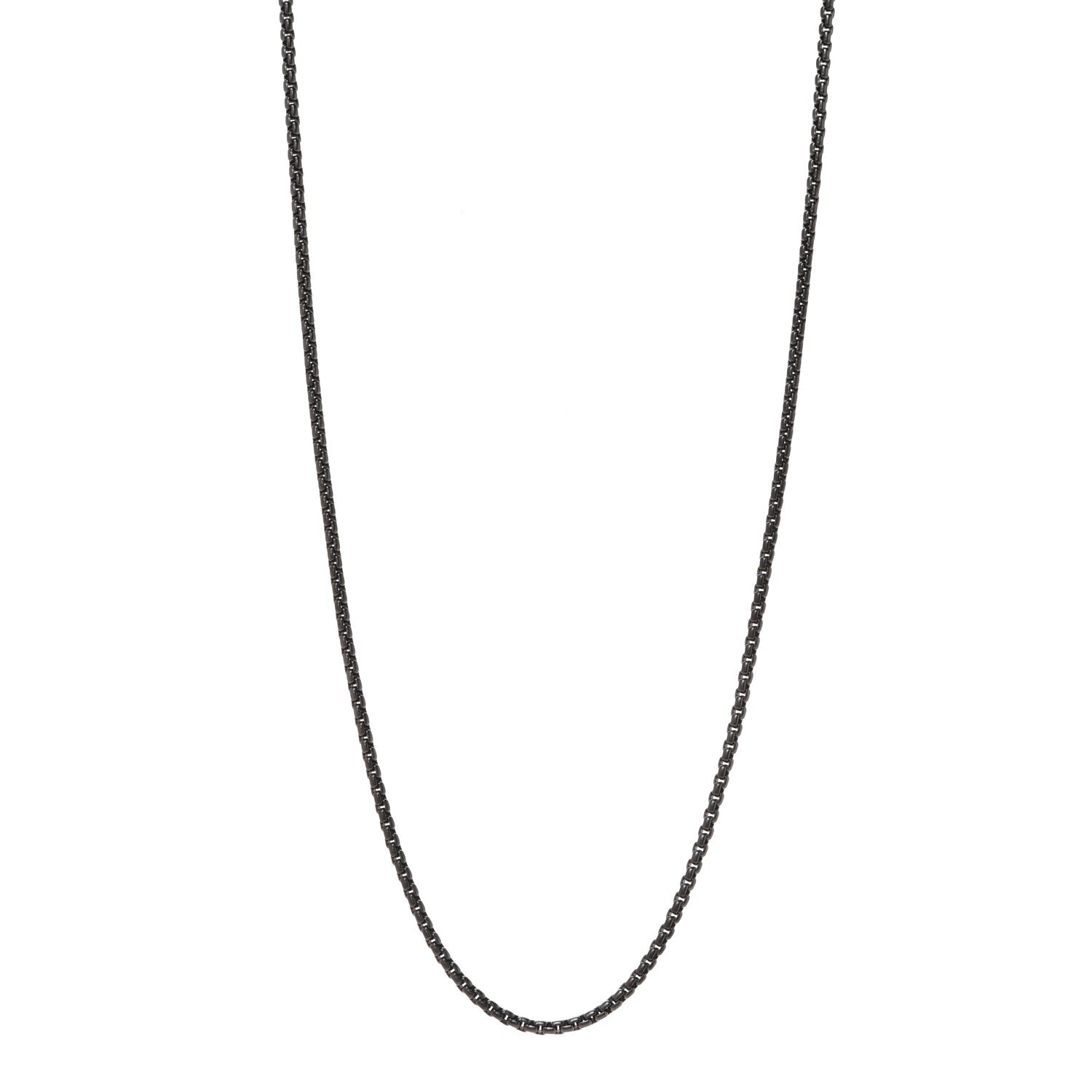 David Yurman Darkened Stainless Steel 2.7mm Box Chain Necklace 22" 1 of 6