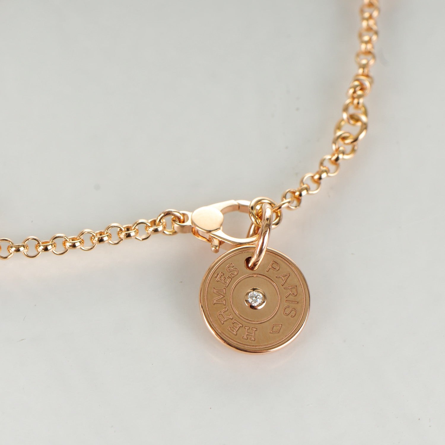 Hermes 18K Rose Gold Diamond Gambade Bracelet SH 4 of 6