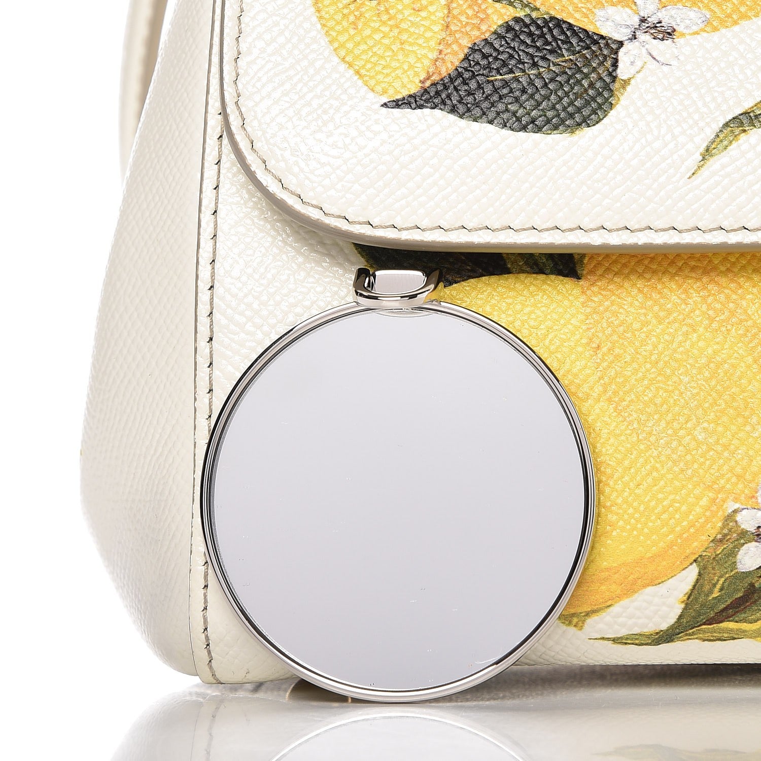 Dolce & Gabbana Dauphine Lemon Print Medium Miss Sicily Satchel White 12 of 12