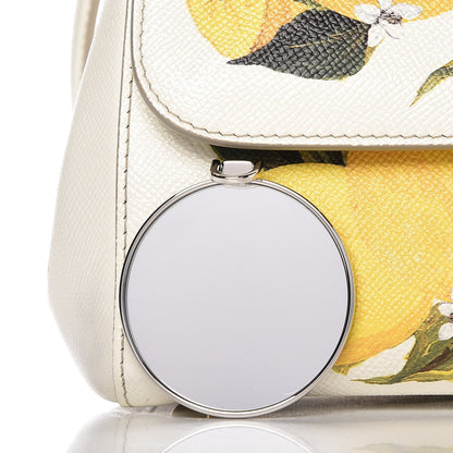 Dolce & Gabbana Dauphine Lemon Print Medium Miss Sicily Satchel White 12 of 12