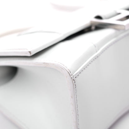 Balenciaga Box Calfskin Graffiti Logo Hourglass Top Handle Bag XS White Light Silver 7 of 16
