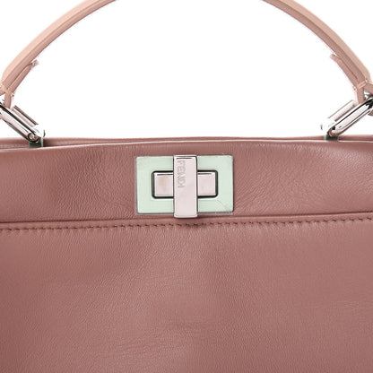 Fendi Nappa Colorblock Mini Peekaboo Iconic Satchel English Rose Plaster Oxigen 10 of 14
