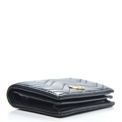 Gucci Calfskin Matelasse GG Marmont Card Case Wallet Black 4 of 9