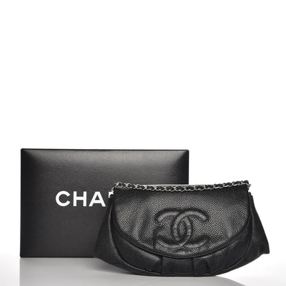 Chanel Caviar Half Moon Wallet On Chain WOC Black 9 of 9