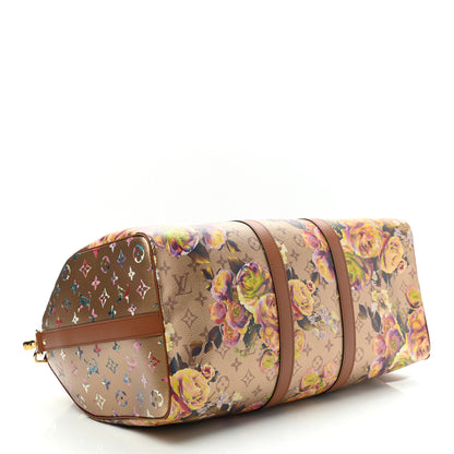 Louis Vuitton Metallic Monogram LV Garden Keepall Bandouliere 45 Gold 3 of 8