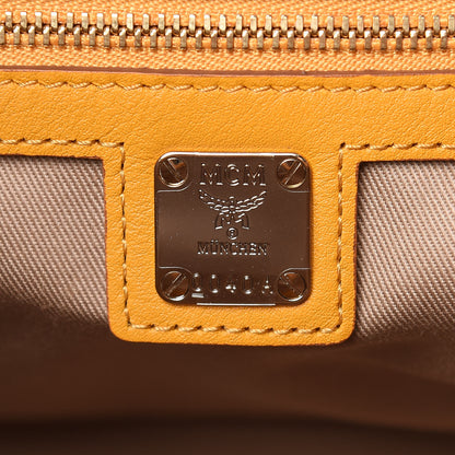 MCM Calfskin Ottomar Monogram Medium Klara Hobo Golden Mango 7 of 10