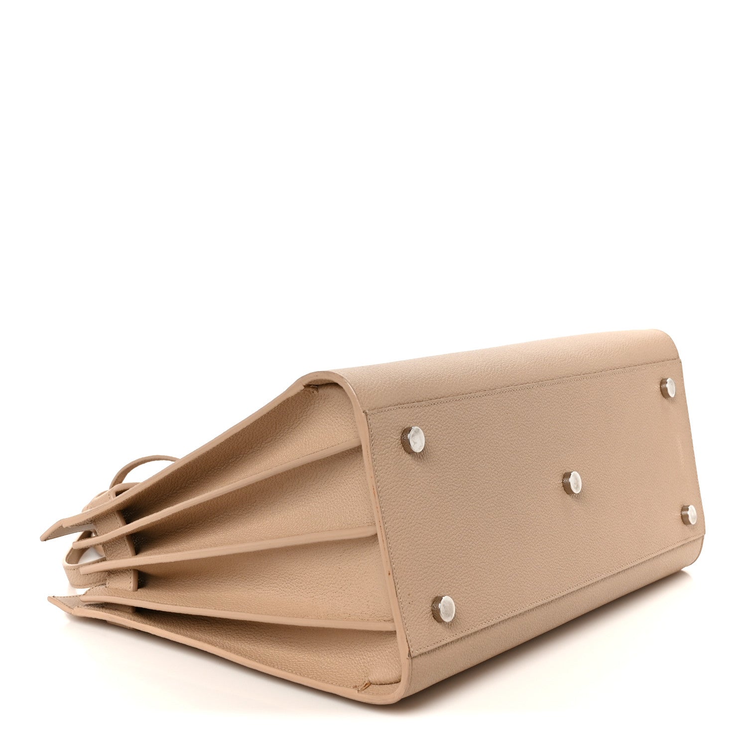 Saint Laurent Grain De Poudre Small Sac De Jour Dark Beige 4 of 9