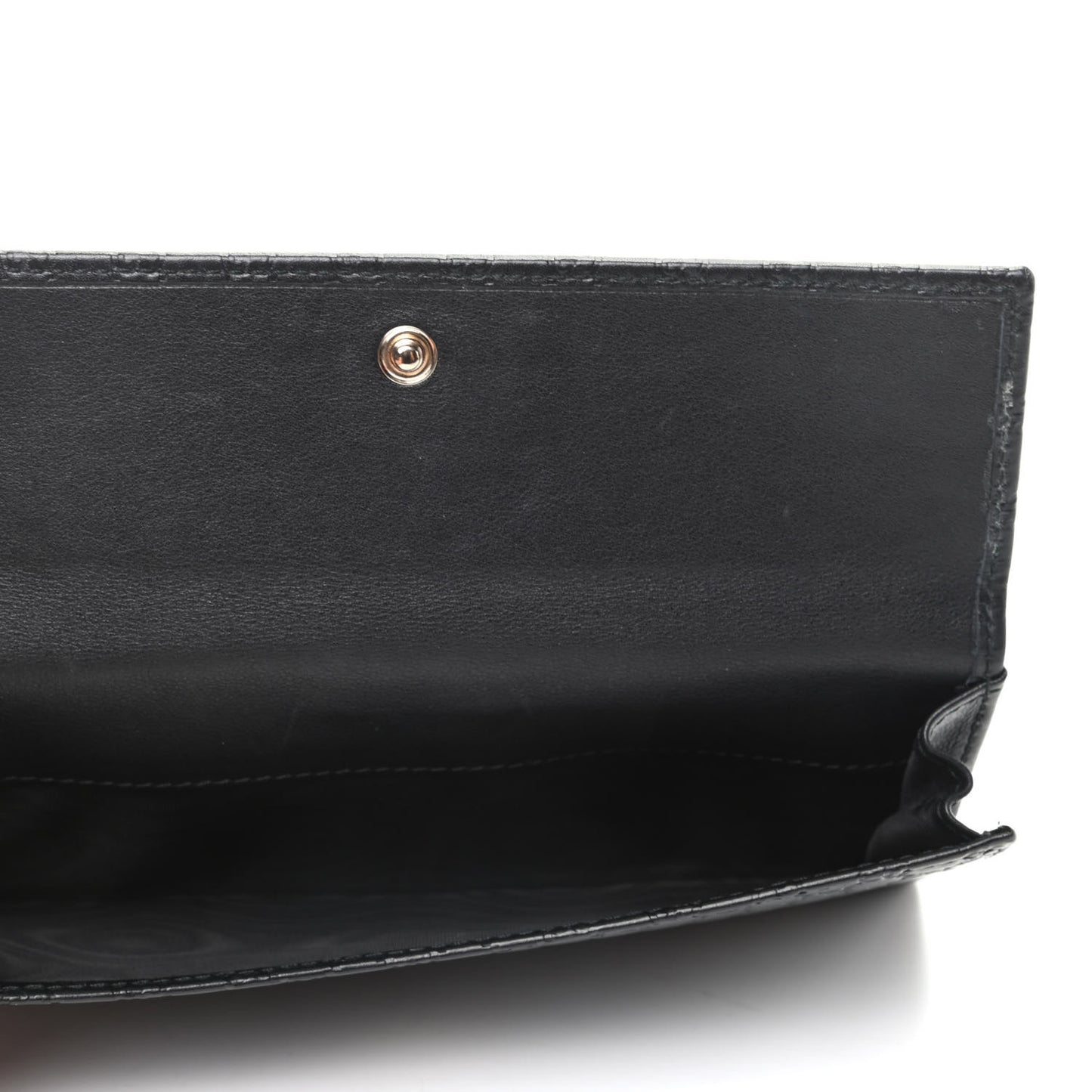 Microguccissima Continental Flap Wallet Black