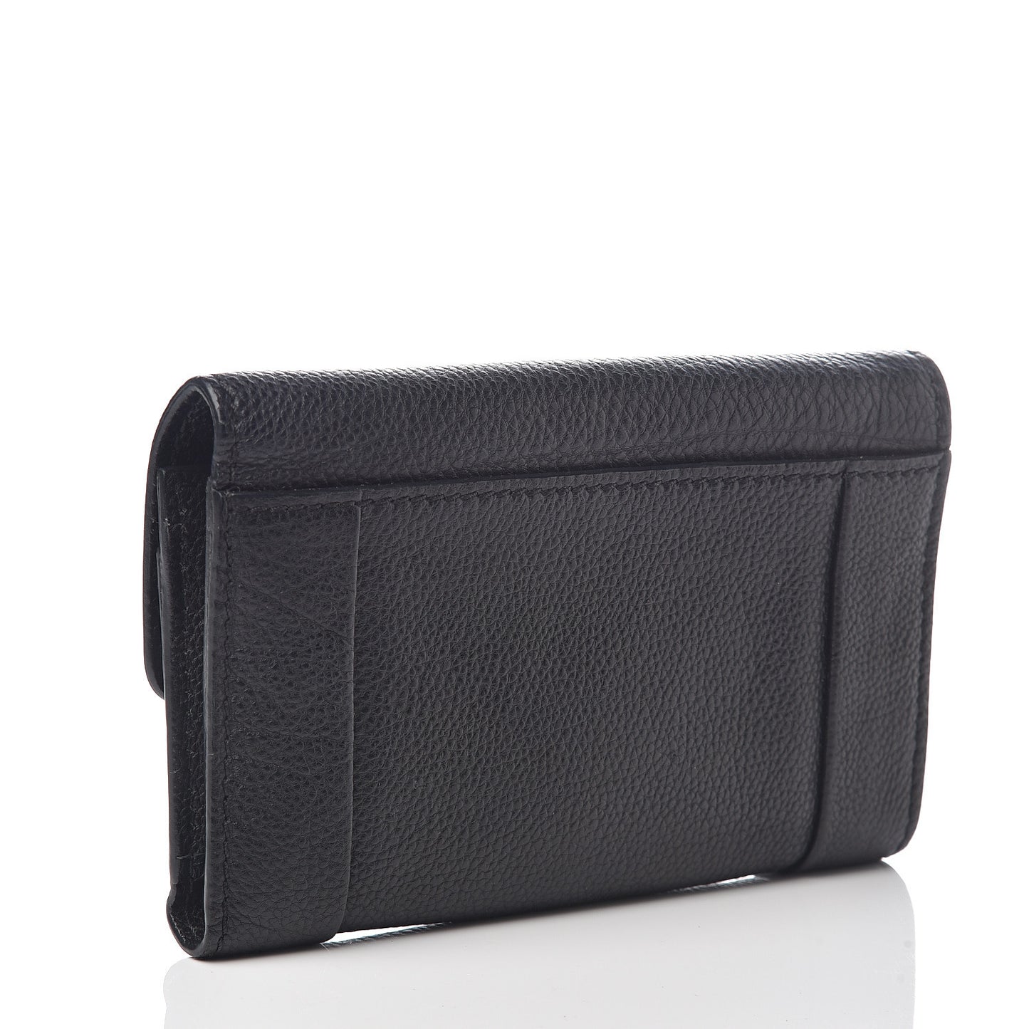 Calfskin Elsie Long Wallet Black