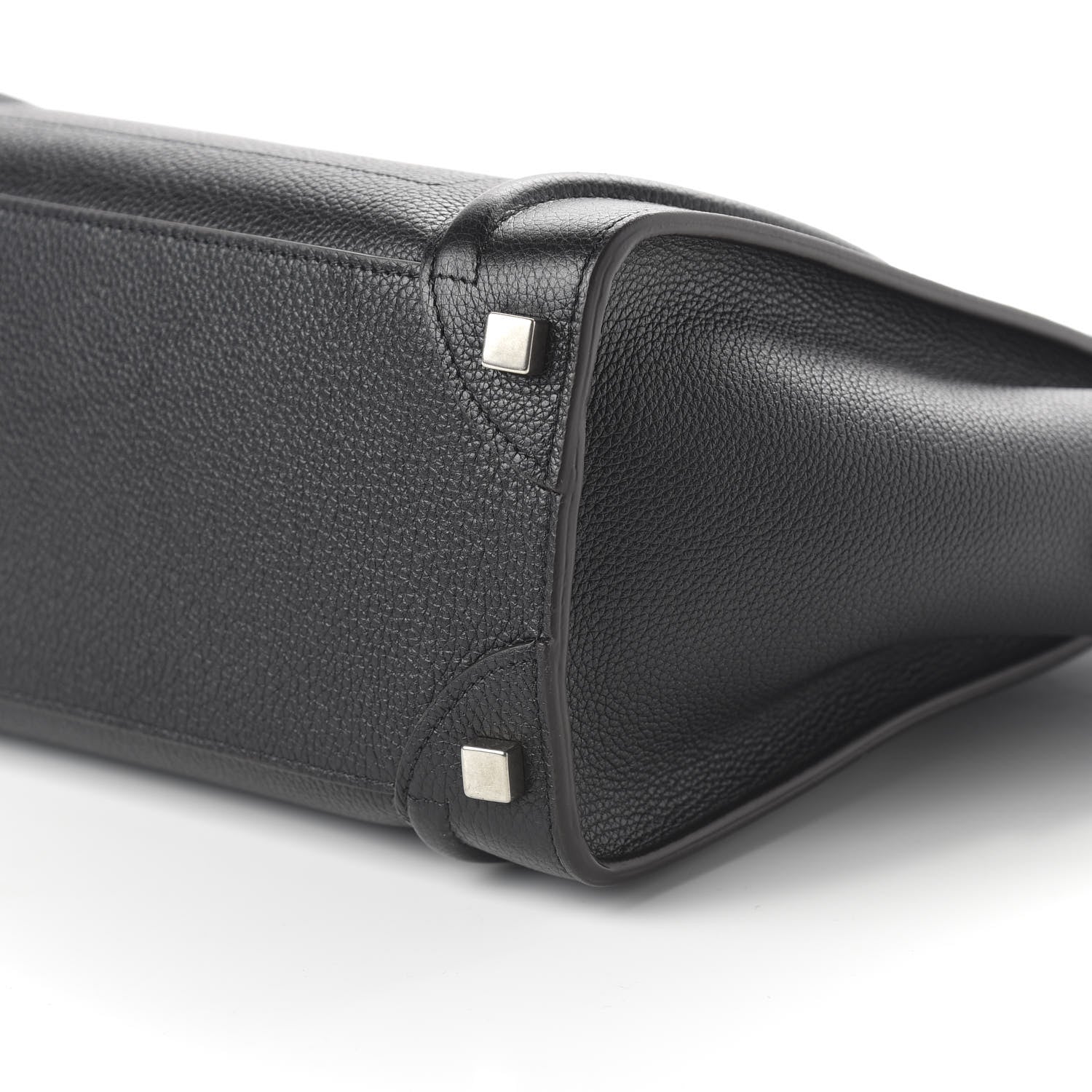 Celine Drummed Calfskin Micro Luggage Black 7 of 9