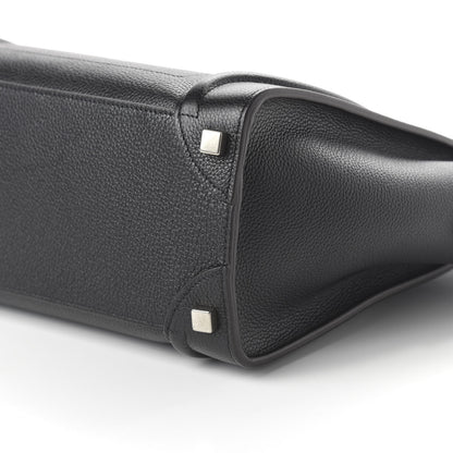 Celine Drummed Calfskin Micro Luggage Black 7 of 9