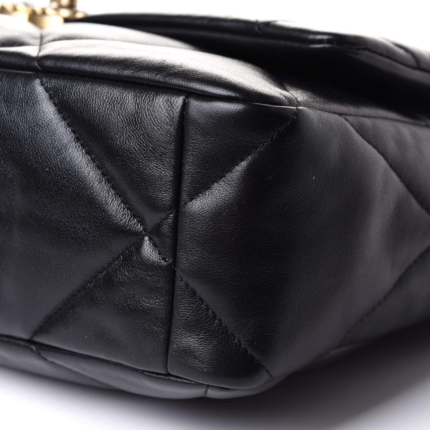 Lambskin Quilted Large Chanel 19 Flap Black
