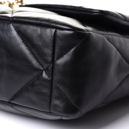 Chanel Lambskin Quilted Large Chanel 19 Flap Black 10 of 12
