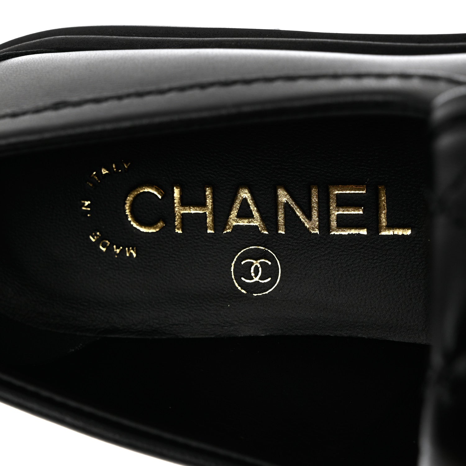 Chanel Lambskin Quilted CC Turnlock Loafers 37 Black 7 of 9