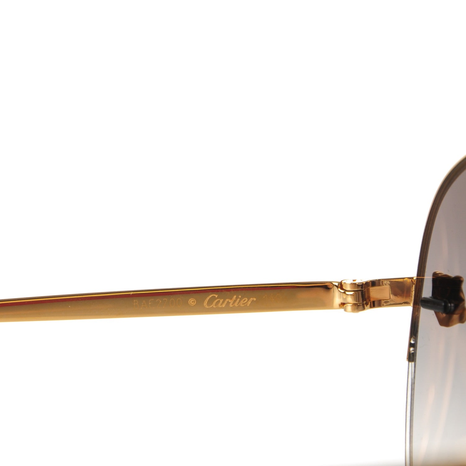 Cartier Panthere De Aviator Sunglasses Black 3 of 4