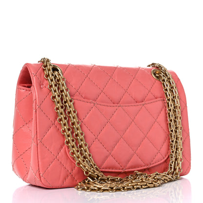 Chanel Aged Calfskin Quilted 2.55 Reissue Mini Flap Coral 3 of 12