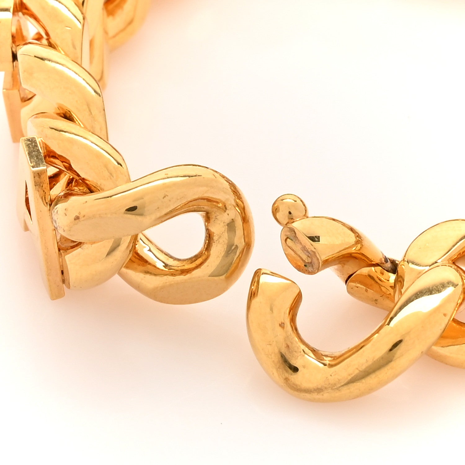Balenciaga Metal Logo Chain Bracelet M Gold 4 of 5
