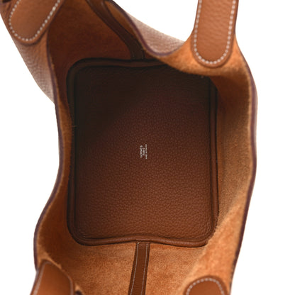 Hermes Taurillon Clemence Picotin Lock 22 MM Gold 5 of 11