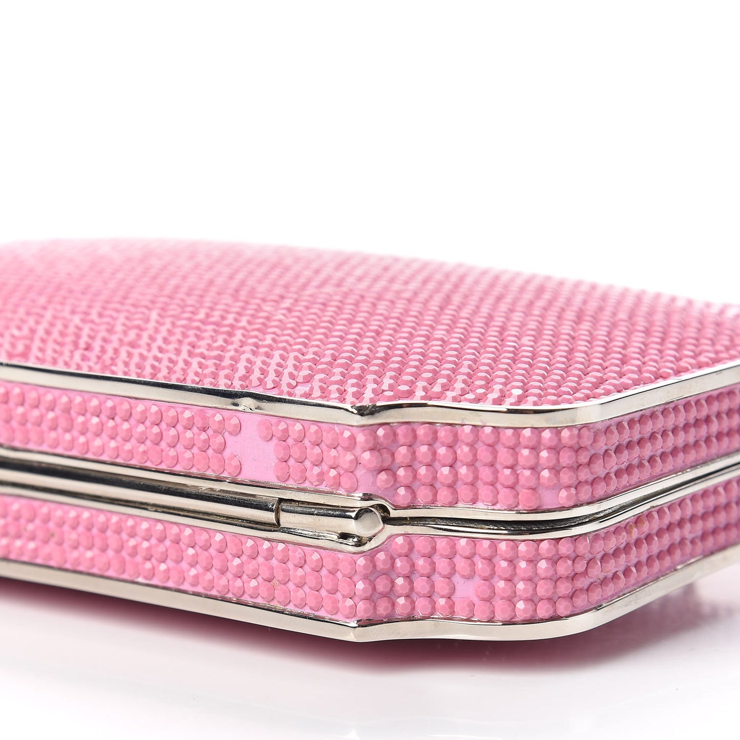 Swarovski Crystal Minaudiere Clutch Pink