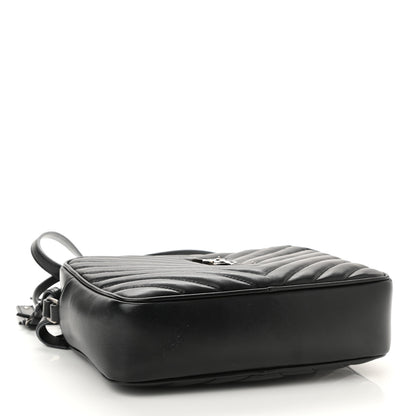 Saint Laurent Calfskin Matelasse Monogram Lou Camera Bag Sea Pebble 4 of 12