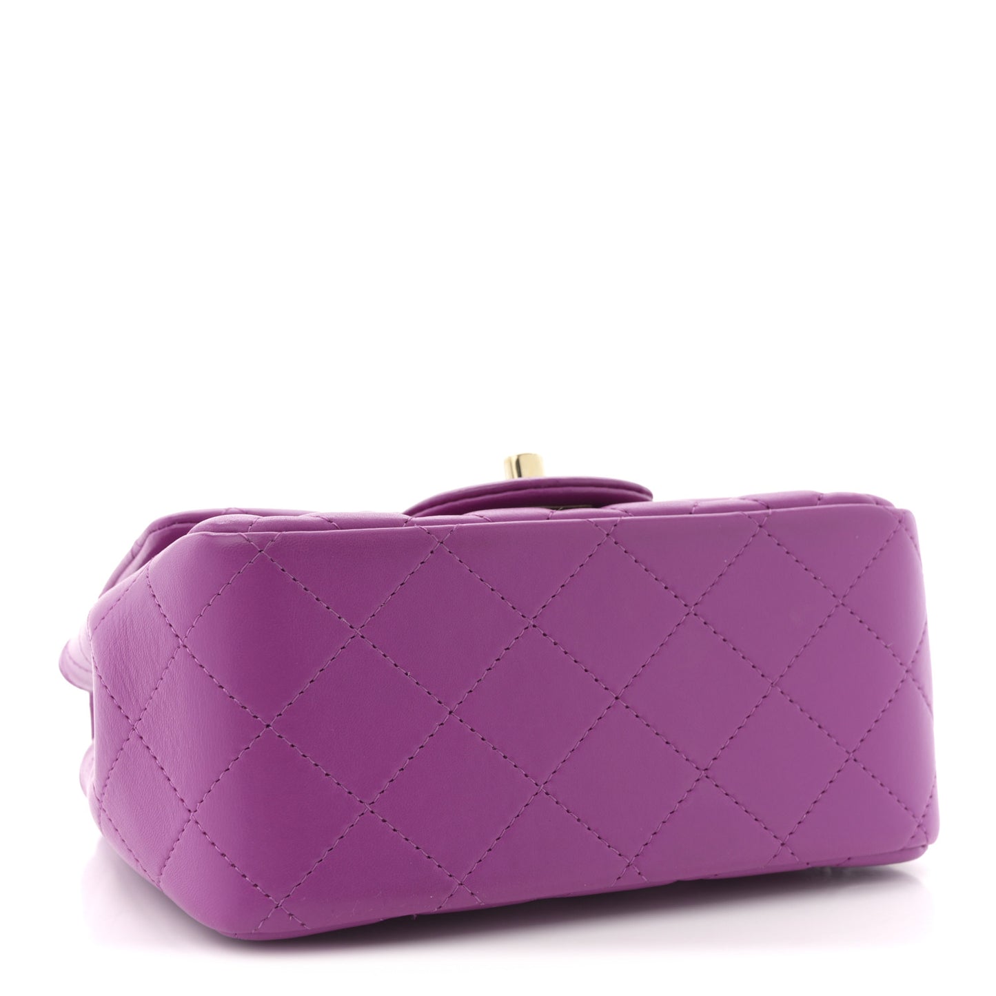 Lambskin Quilted Mini Square Flap Purple