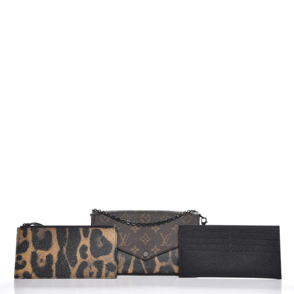 Louis Vuitton Monogram Animal Print Pochette Felicie Chain Wallet 8 of 10