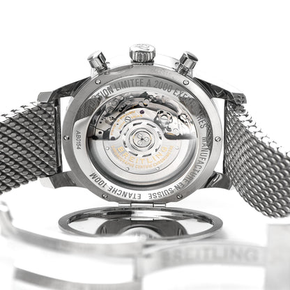 Breitling Stainless Steel 43mm Transocean Chronograph Limited Edition Watch Ivory AB0154 5 of 7
