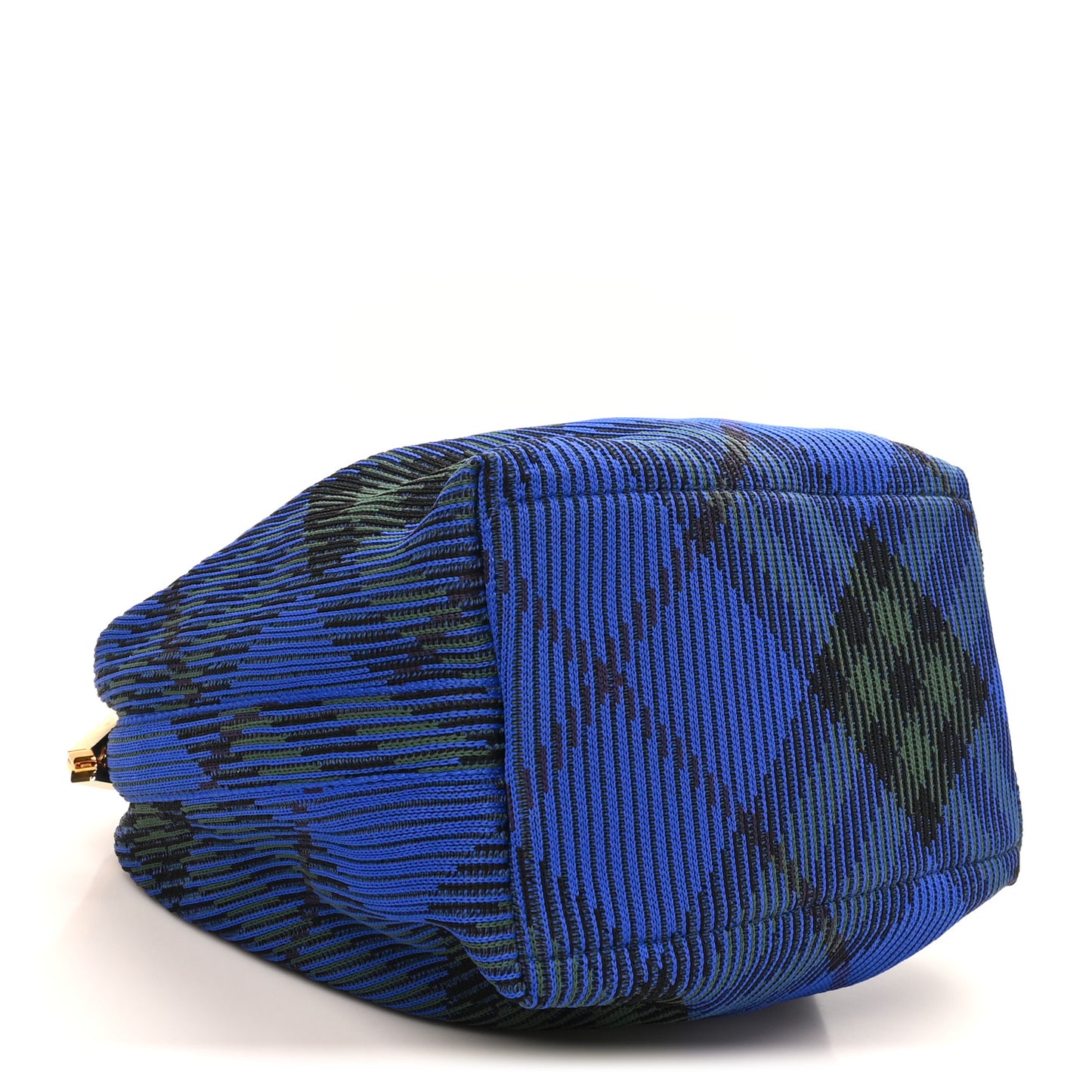 Canvas Knitted Check Peg Medium Duffle Bag Knight