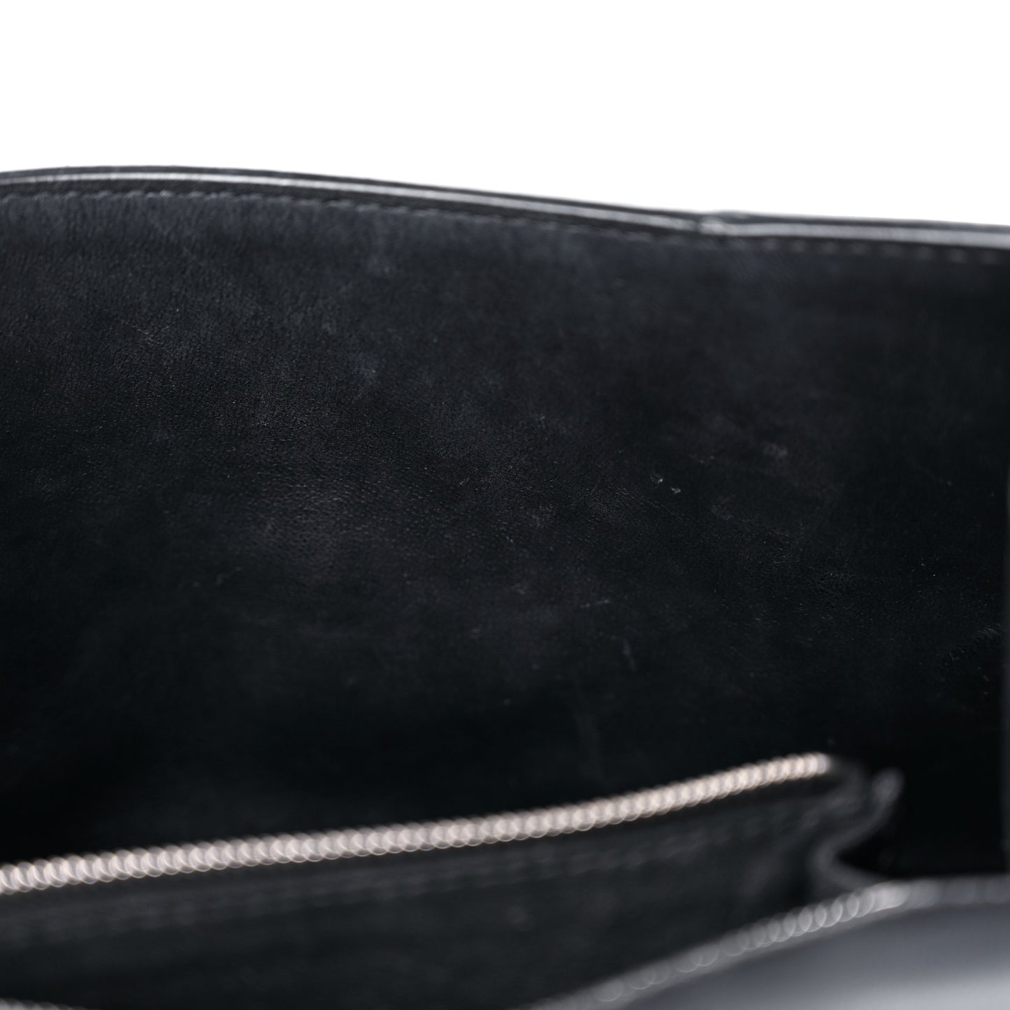 Grained Calfskin Small Hourglass Top Handle Bag Black