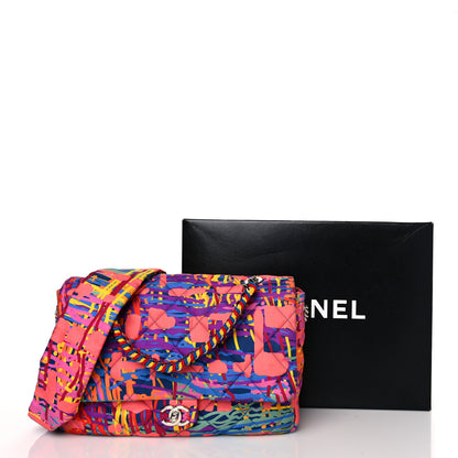 Chanel Foulard Fabric Quilted Printed Flap Pink 11 of 11