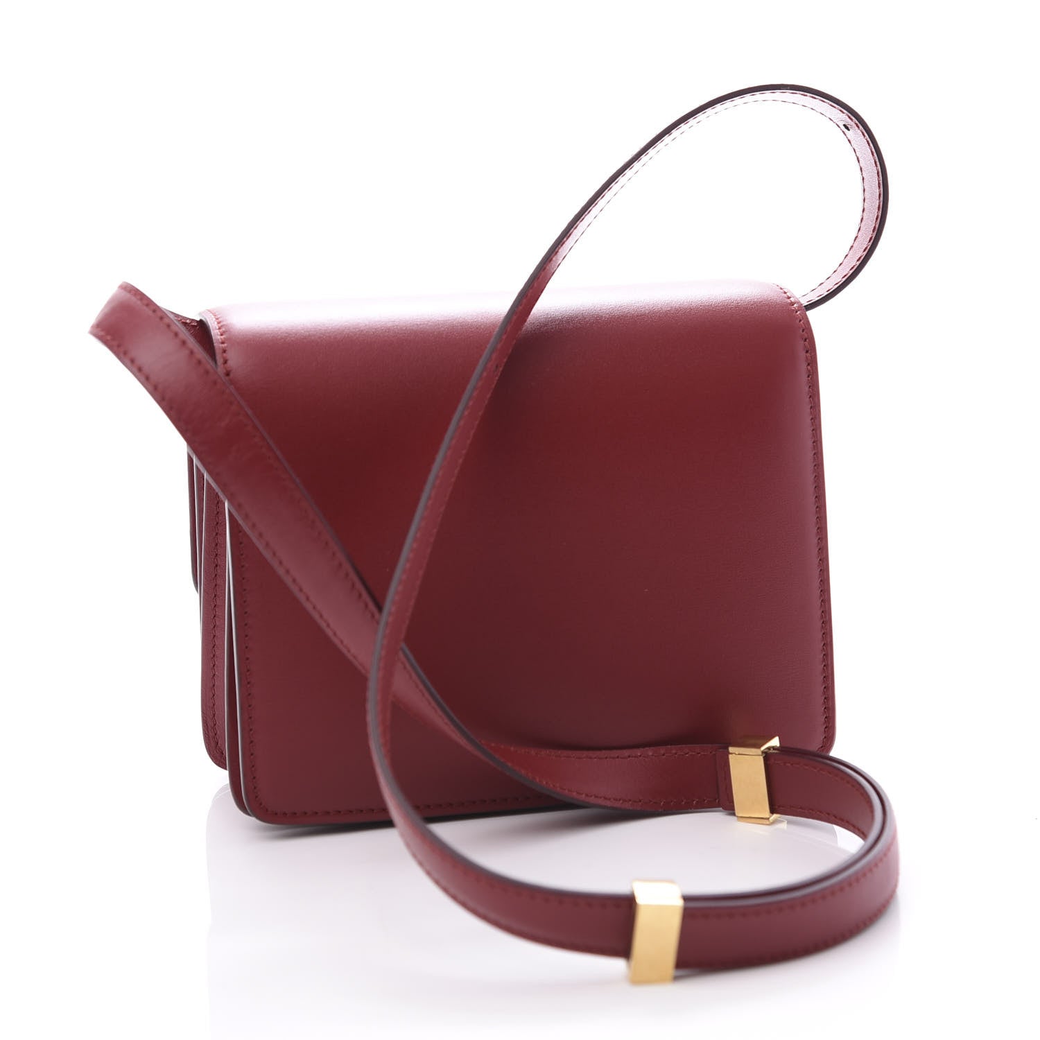 Celine Smooth Calfskin Small Classic Box Flap Bag Red 2 of 10