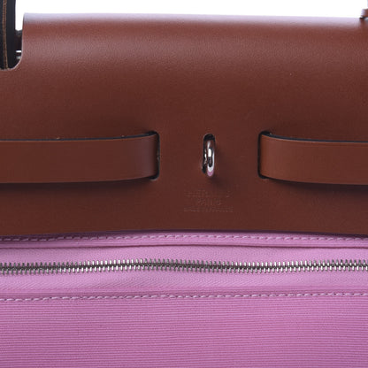Hermes Toile Vache Calfskin Herbag 30 PM 5P Pink 6 of 10