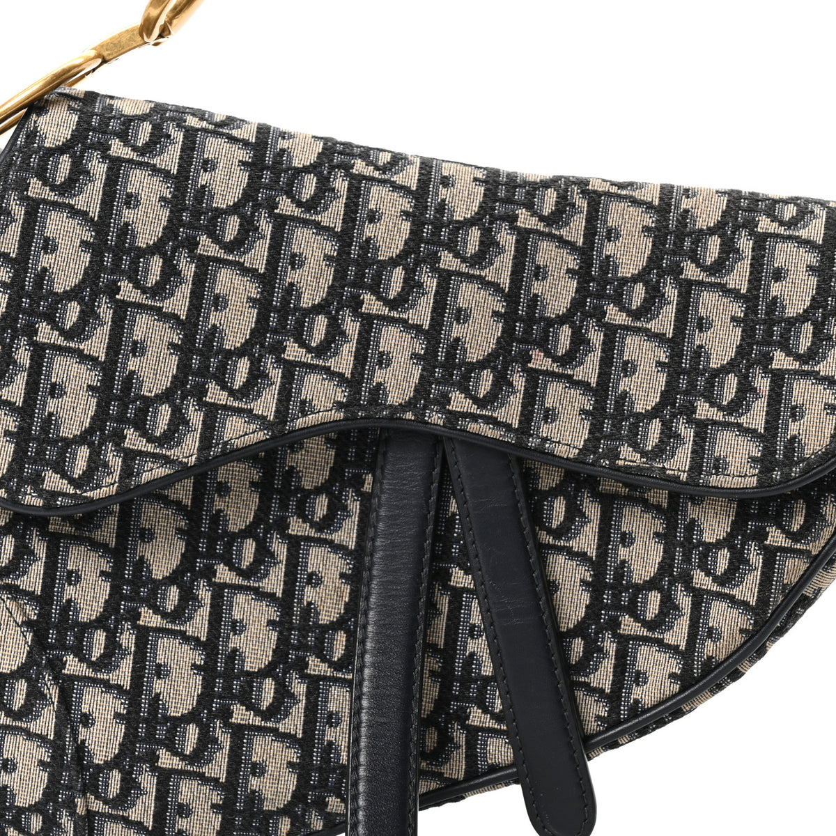 Christian Dior Oblique Saddle Bag Blue 8 of 10