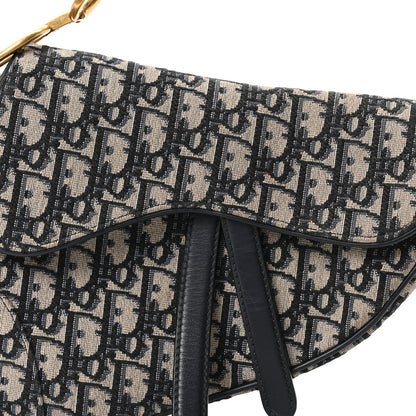 Christian Dior Oblique Saddle Bag Blue 8 of 10