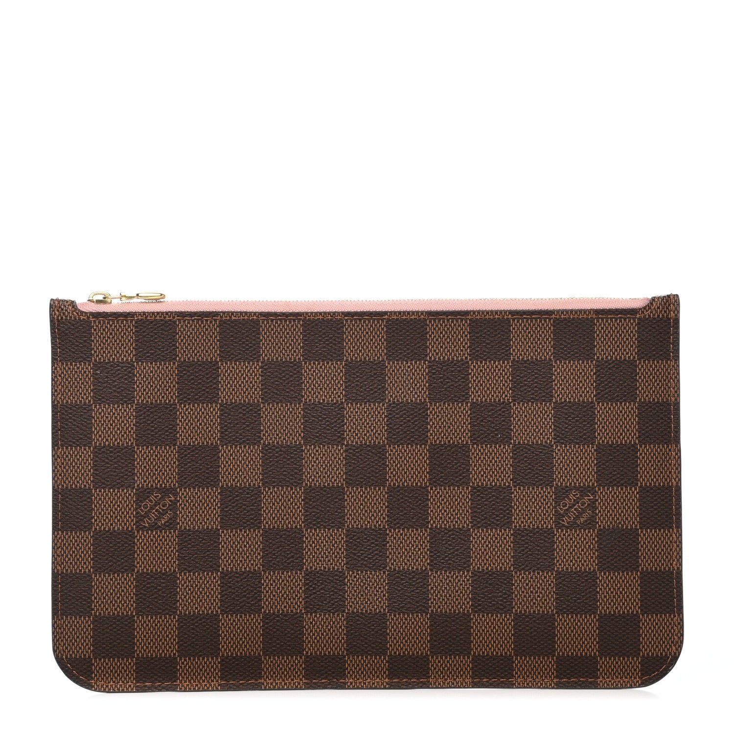 Louis Vuitton Damier Ebene Neverfull MM GM Pochette Rose Ballerine 1 of 10