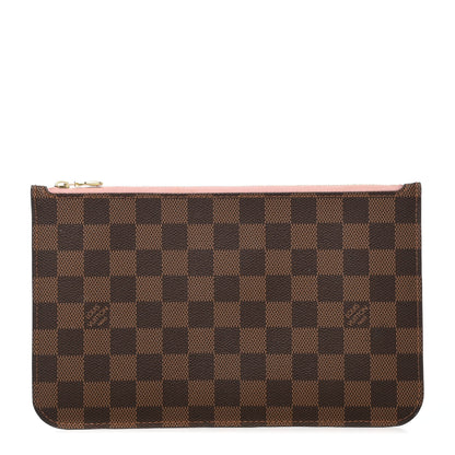 Louis Vuitton Damier Ebene Neverfull MM GM Pochette Rose Ballerine 1 of 10