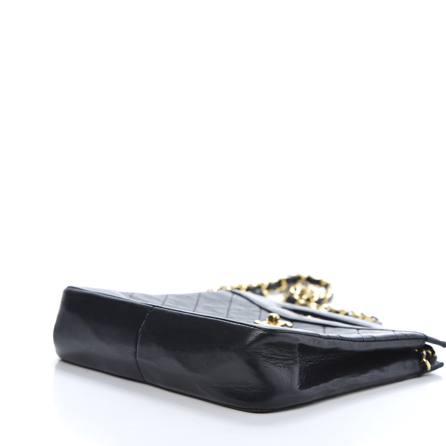 Lambskin Quilted CC Shoulder Bag Black