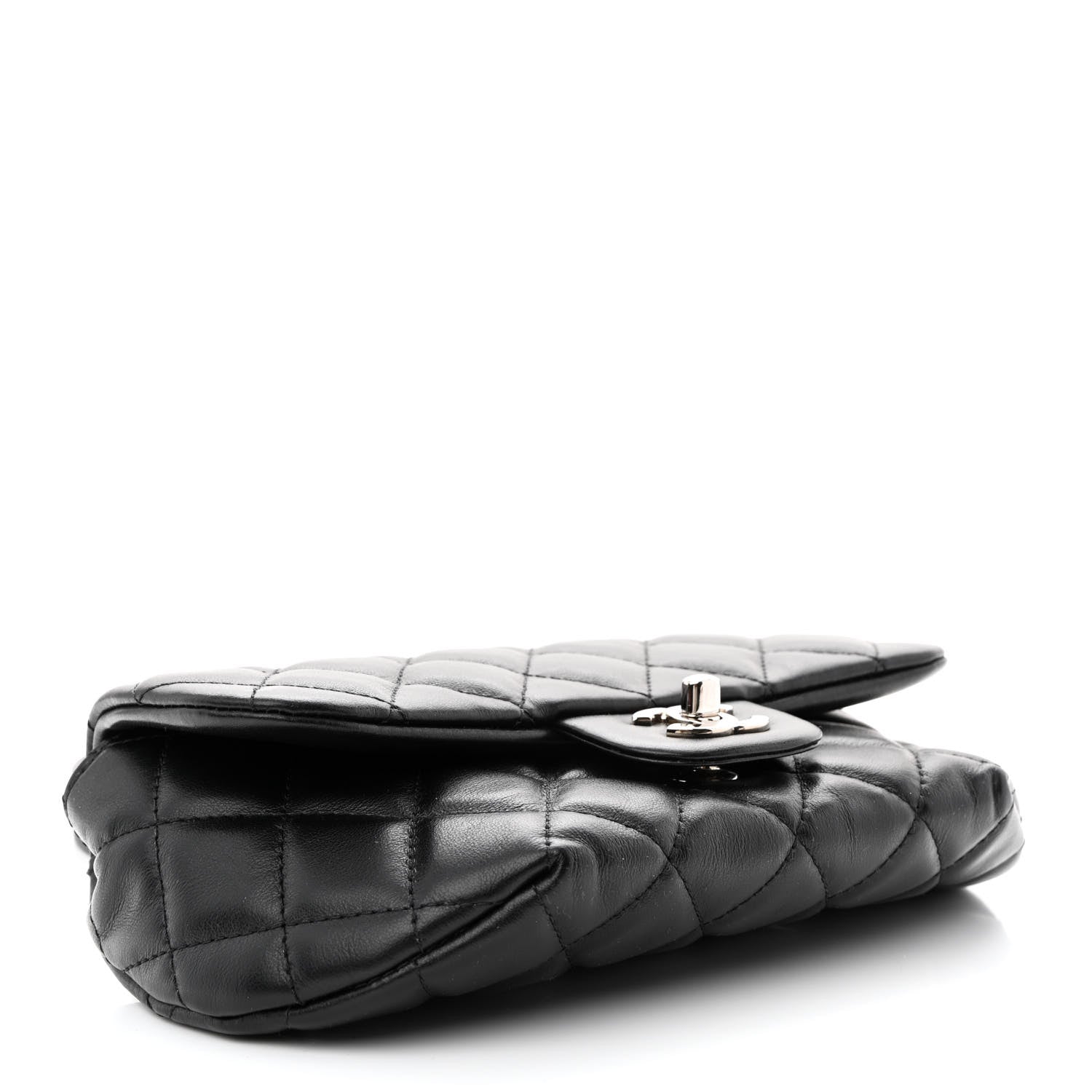Chanel Calfskin Quilted CC Uniform Flap Belt Bag Black 4 of 11